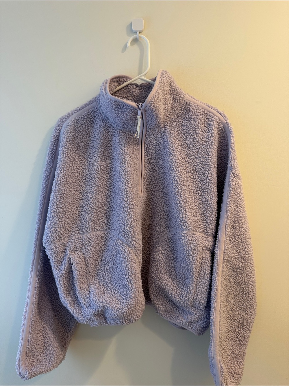 Lavender Sherpa Half-Zip Fleece Jacket